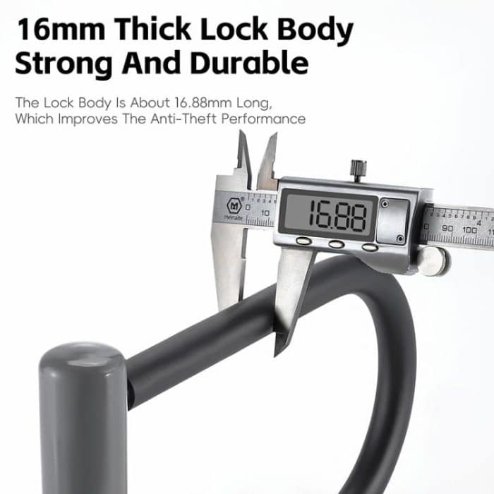 WEST BIKING Fahrrad Motorrad Diebstahlsicherung Doppelöffnung U-förmiges Einsteckschloss – Bild 4