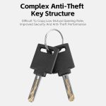 WEST BIKING Fahrrad Motorrad Diebstahlsicherung Doppelöffnung U-förmiges Einsteckschloss – Bild 6