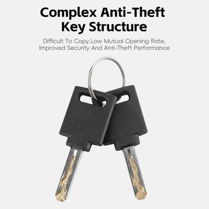 WEST BIKING Fahrrad Motorrad Diebstahlsicherung Doppelöffnung U-förmiges Einsteckschloss – Bild 6