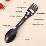 2 stücke 10 In 1 Outdoor Camping Picknick Multifunktionale Tragbare Gabel und Löffel – Bild 3