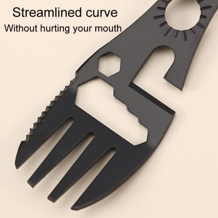 2 stücke 10 In 1 Outdoor Camping Picknick Multifunktionale Tragbare Gabel und Löffel – Bild 6