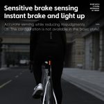 WEST BIKING Fahrrad Nacht Reiten Lange Ausdauer Warnung Bremse Rücklicht, Round Light Basic, Square Light Basic, Round Light Smart, Square Light Smart – Bild 5