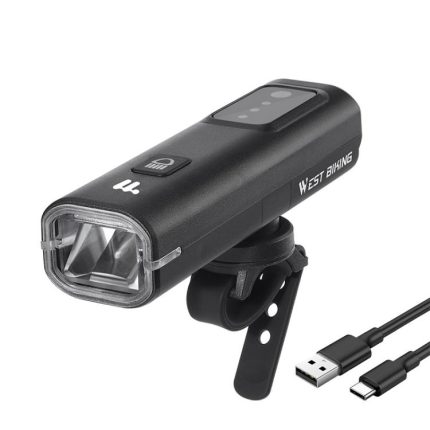 WEST BIKING Fahrrad Wasserdicht TYPE-C Wiederaufladbare High-Brightness Scheinwerfer, Regular, Digital Battery Display