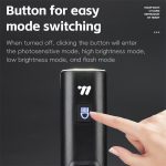 WEST BIKING Fahrrad Wasserdicht TYPE-C Wiederaufladbare High-Brightness Scheinwerfer, Regular, Digital Battery Display – Bild 5