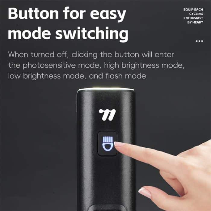 WEST BIKING Fahrrad Wasserdicht TYPE-C Wiederaufladbare High-Brightness Scheinwerfer, Regular, Digital Battery Display – Bild 5