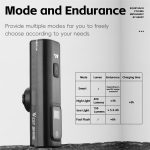 WEST BIKING Fahrrad Wasserdicht TYPE-C Wiederaufladbare High-Brightness Scheinwerfer, Regular, Digital Battery Display – Bild 7