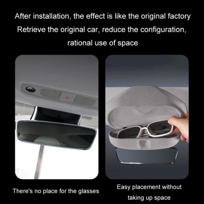 Für Tesla Wildleder Leder Brille Aufbewahrungsbox, 2024 Model 3 Beige, 2024 Model 3 Black, Model Y Beige, Model Y Black, Model 3 Beige, Model 3 Black – Bild 8