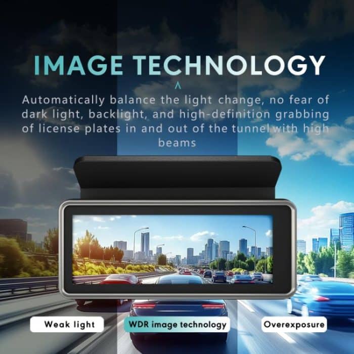 Anytek T1 PRO 3,2 Zoll 2K HD Nachtsicht Autorekorder Versteckte Autokamera Dual-Aufnahme vorne und hinten – Bild 3