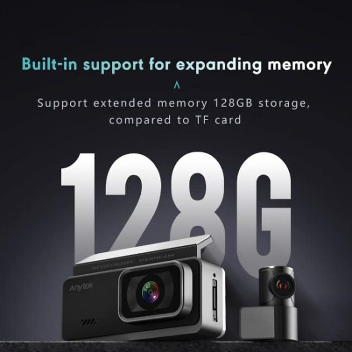 Anytek T1 PRO 3,2 Zoll 2K HD Nachtsicht Autorekorder Versteckte Autokamera Dual-Aufnahme vorne und hinten – Bild 6