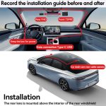 Anytek T3 PRO 2 Zoll 2K HD Nachtsicht Autorekorder Versteckte Autokamera Vorne und Hinten Dual Recording, T3 PRO – Bild 14