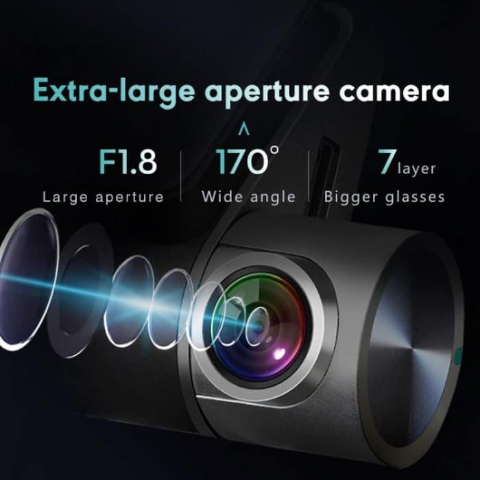 Anytek T3 PRO 2 Zoll 2K HD Nachtsicht Autorekorder Versteckte Autokamera Vorne und Hinten Dual Recording, T3 PRO – Bild 4