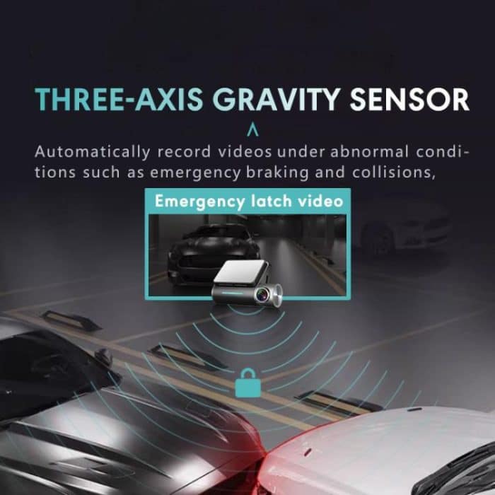 Anytek T3 PRO 2 Zoll 2K HD Nachtsicht Autorekorder Versteckte Autokamera Vorne und Hinten Dual Recording, T3 PRO – Bild 10