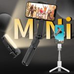 L09 Mini Handheld Klapp Anti-Shake Stabilisator Bluetooth Schönheit Füllen Licht Selfie Stick – Bild 11