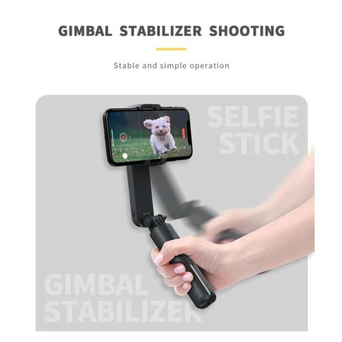 L09 Mini Handheld Klapp Anti-Shake Stabilisator Bluetooth Schönheit Füllen Licht Selfie Stick – Bild 3