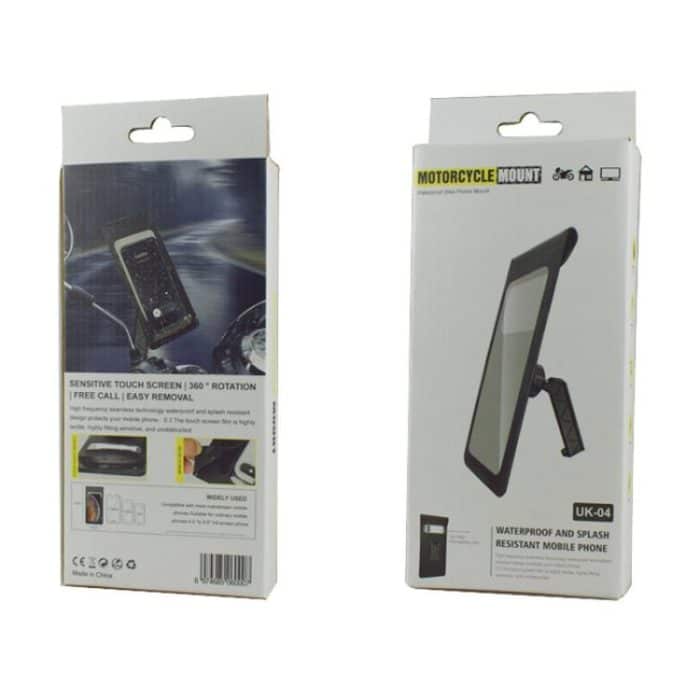 Fahrrad wasserdichte Telefon Tasche Halterung Ständer 360 Grad Rotation Motorrad Bike Handyhalter, Handlebar Model, Rearview Mirror Model – Bild 12