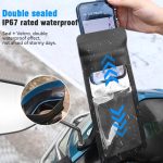 Fahrrad wasserdichte Telefon Tasche Halterung Ständer 360 Grad Rotation Motorrad Bike Handyhalter, Handlebar Model, Rearview Mirror Model – Bild 4