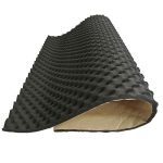 Auto Gummi Kunststoff Selbstklebende Welle Crest Stoßfest Schallabsorbierende Baumwolle, 50x50x2cm, 100x50x2cm, 200x50x2cm