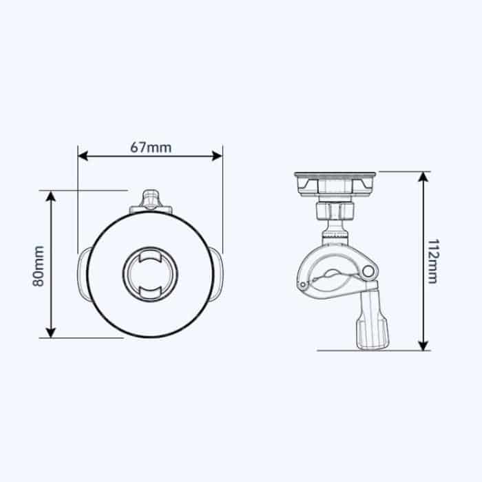 Fahrrad Motorrad Snap-On Handyhalter mit Magnetring – Bild 9
