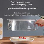Mikrowellen-Lebensmittelerwärmungs-Spritzwasserschutzabdeckung Lebensmittelqualität PC Haushalts-Hochtemperaturbeständige Schüssel Reisabdeckung – Bild 8