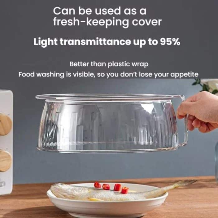 Mikrowellen-Lebensmittelerwärmungs-Spritzwasserschutzabdeckung Lebensmittelqualität PC Haushalts-Hochtemperaturbeständige Schüssel Reisabdeckung – Bild 8