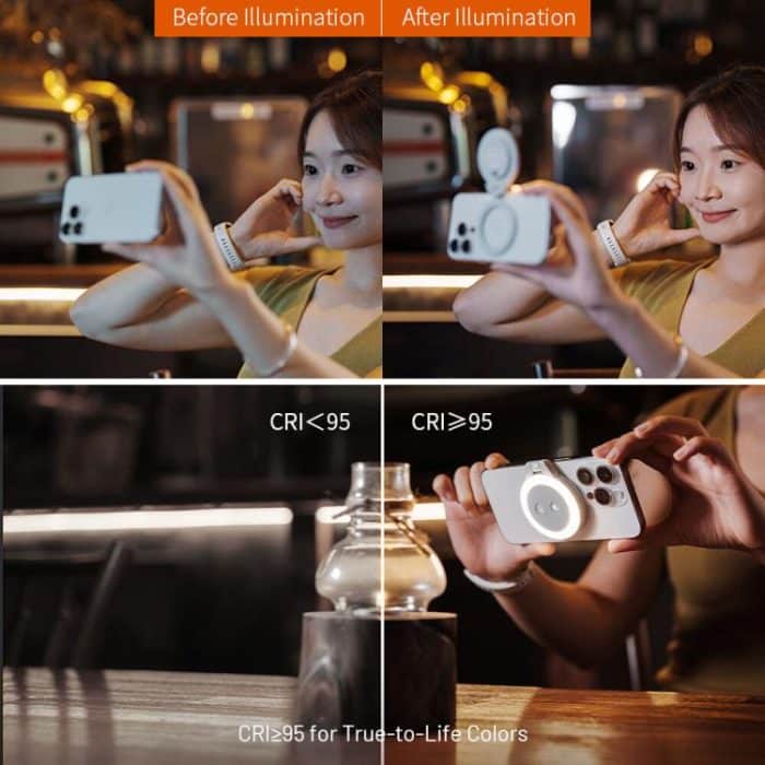 PGYTECH P-PG-012 Handy Magnetisches Fülllicht MagSafe Live-Foto-Shooting Fotografie-Lichter – Bild 12