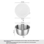 304 Edelstahl Saucenbecher mit Kunststoffdeckel versiegelt auslaufsicher Dipschale Gewürzschale, 40ml – Bild 3