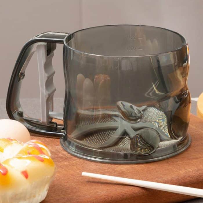 Handgehaltenes halbautomatisches Mehlsieb für die Küche, Backassistent, Pulversiebwerkzeug – Bild 2