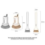 2 teile/satz ecoco Topfwaschbürste Kurzer Griff Quetschbar + Langer Griff Drehbare Haushalts-Geschirrspülbürste – Bild 3