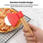 Axt Pizzaschneider aus Edelstahl zum Backen, Pizzaroller, Messer, runder Tortenschneider – Bild 8