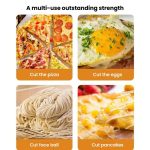 Axt Pizzaschneider aus Edelstahl zum Backen, Pizzaroller, Messer, runder Tortenschneider – Bild 9