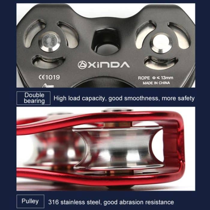 XINDA XD-Q9676 Outdoor Crossing Slip Seil Transport Doppel Achse Doppel Pulley – Bild 5