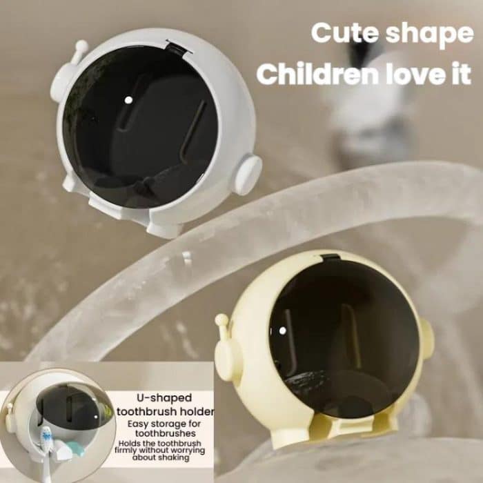 Cartoon Wand-montiert Loch-freies Bad Regal Hause Elektrische Zahnbürste Hängen Halter – Bild 7
