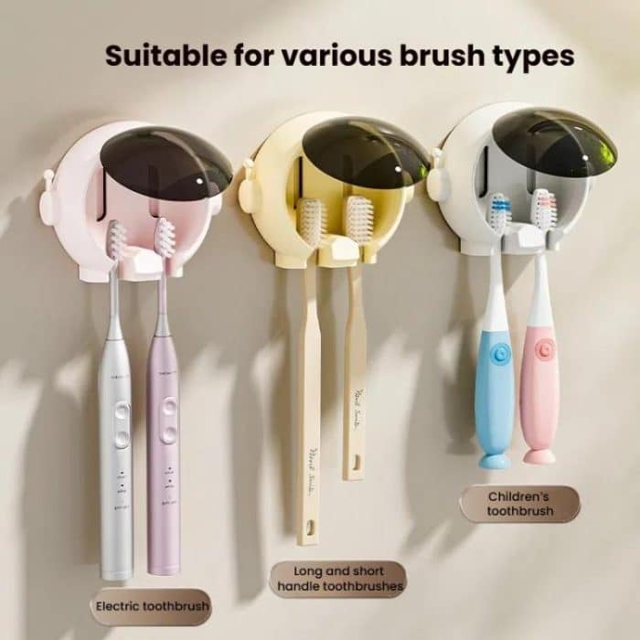 Cartoon Wand-montiert Loch-freies Bad Regal Hause Elektrische Zahnbürste Hängen Halter – Bild 8