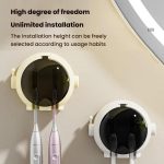 Cartoon Wand-montiert Loch-freies Bad Regal Hause Elektrische Zahnbürste Hängen Halter – Bild 9