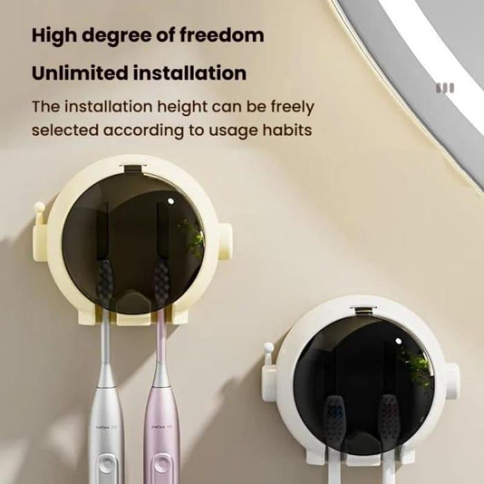 Cartoon Wand-montiert Loch-freies Bad Regal Hause Elektrische Zahnbürste Hängen Halter – Bild 9
