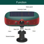 N911Y Solar-Alarm für den Außenbereich, Infrarot-Sensor, Ton und Licht, Tierabwehr – Bild 4