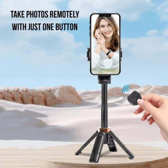 Pocket Mini Selfie Stick 3 in 1 ausziehbarer Griff Telefonstativ mit Bluetooth-Fernbedienung – Bild 6