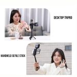 Pocket Mini Selfie Stick 3 in 1 ausziehbarer Griff Telefonstativ mit Bluetooth-Fernbedienung – Bild 8