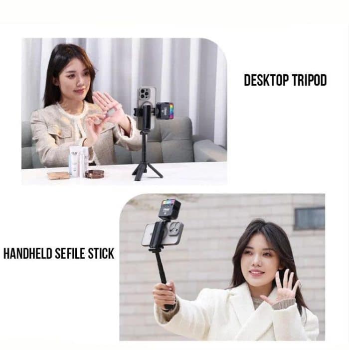 Pocket Mini Selfie Stick 3 in 1 ausziehbarer Griff Telefonstativ mit Bluetooth-Fernbedienung – Bild 8