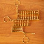 Vergoldeter Abakus-Schlüsselanhänger aus Zinklegierung für den täglichen Gebrauch, 4cm With Pen, 6cm With Keychain, 9cm with Keychain – Bild 4