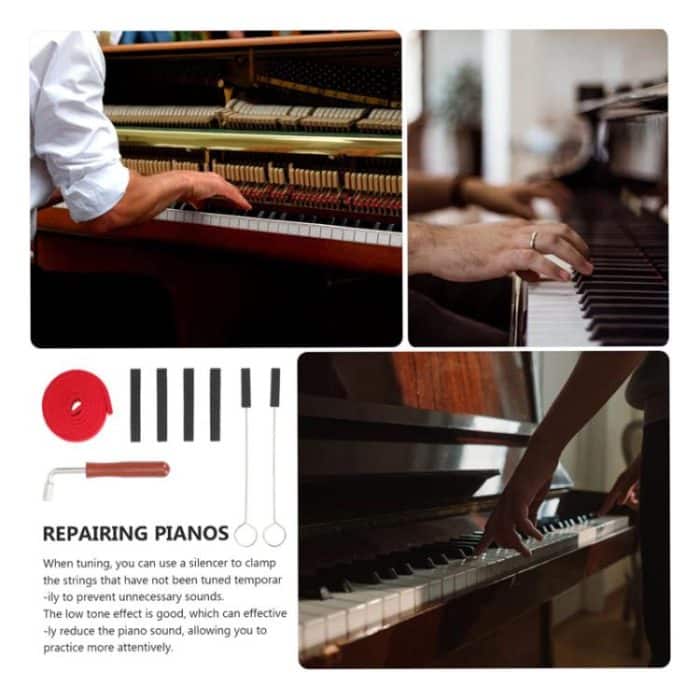 Klavier-Tuning-Werkzeug-Set, Tuning-Stop-Bandschlüssel, Musikinstrumenten-Zubehör, Black 8pcs / Set, Blue 8pcs / Set, Black 6pcs / Set, Blue 6pcs / Set – Bild 4