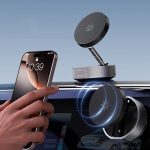 T20 Magnetischer Autotelefonhalter Auto Mittelkonsole Navigation Tragbarer Klappständer – Bild 2