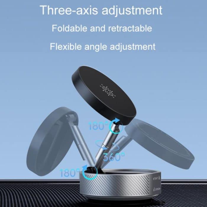 T20 Magnetischer Autotelefonhalter Auto Mittelkonsole Navigation Tragbarer Klappständer – Bild 3