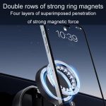 T20 Magnetischer Autotelefonhalter Auto Mittelkonsole Navigation Tragbarer Klappständer – Bild 4