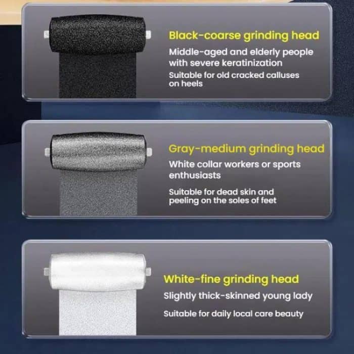 100-Gang-Elektro-Fußschleifer, Hornhautentferner, Peeling, Pediküre, Fußpflegegerät – Bild 11