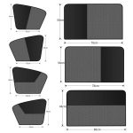 Universeller magnetischer Auto-Sonnenschutz, doppeltes Spleißen, atmungsaktive Autovorhänge, Vertical Splicing Driver, Vertical Splicing Passenger, Vertical Splicing Left Rear, Vertical Splicing Right Rear, Horizontal Splicing Driver... – Bild 3