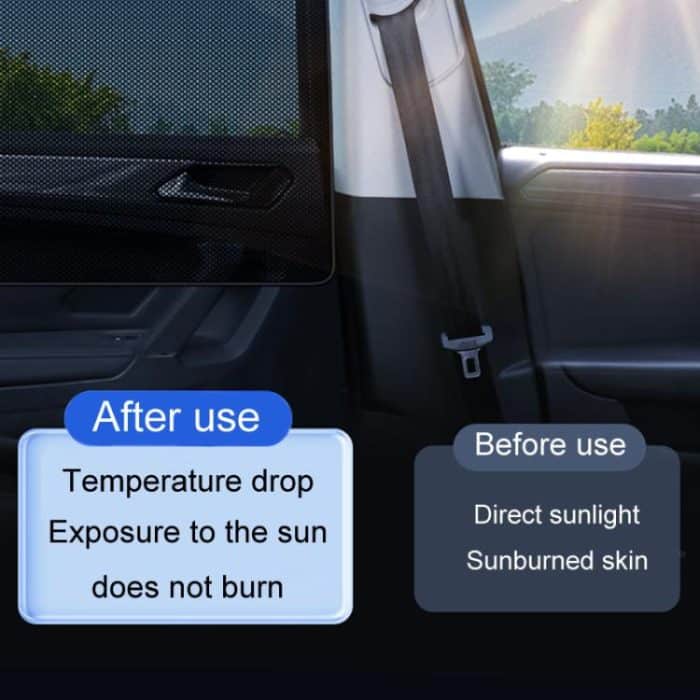 Universeller magnetischer Auto-Sonnenschutz, doppeltes Spleißen, atmungsaktive Autovorhänge, Vertical Splicing Driver, Vertical Splicing Passenger, Vertical Splicing Left Rear, Vertical Splicing Right Rear, Horizontal Splicing Driver... – Bild 5