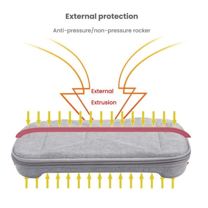 Für Nintendo Switch 2 Spielkonsole Aufbewahrungstasche EVA Stoff Handtasche, X-Pattern Gray, X-Pattern Black – Bild 4