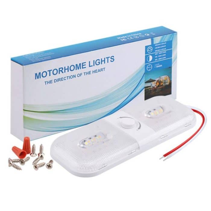 12-24V RV Licht 120 LEDs 3-Farben-Temperatur Drehknopf Dimmen Dach Licht, FC01 – Bild 8