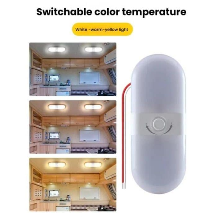 12-24V RV Licht 180 LEDs 3-Farben-Temperatur Dimmbare Dach Licht, FC02 – Bild 3